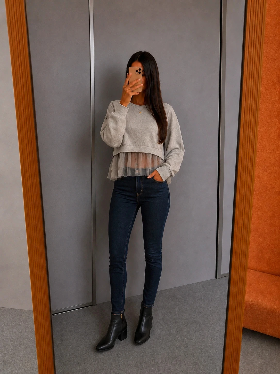 Sweat Oversize Gris | Made in Italy | Très bon état | Taille S